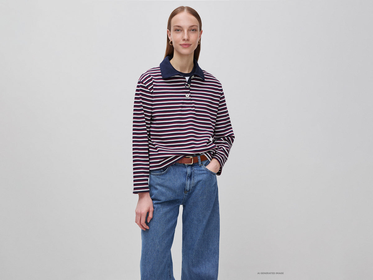 Polo rigata regular fit