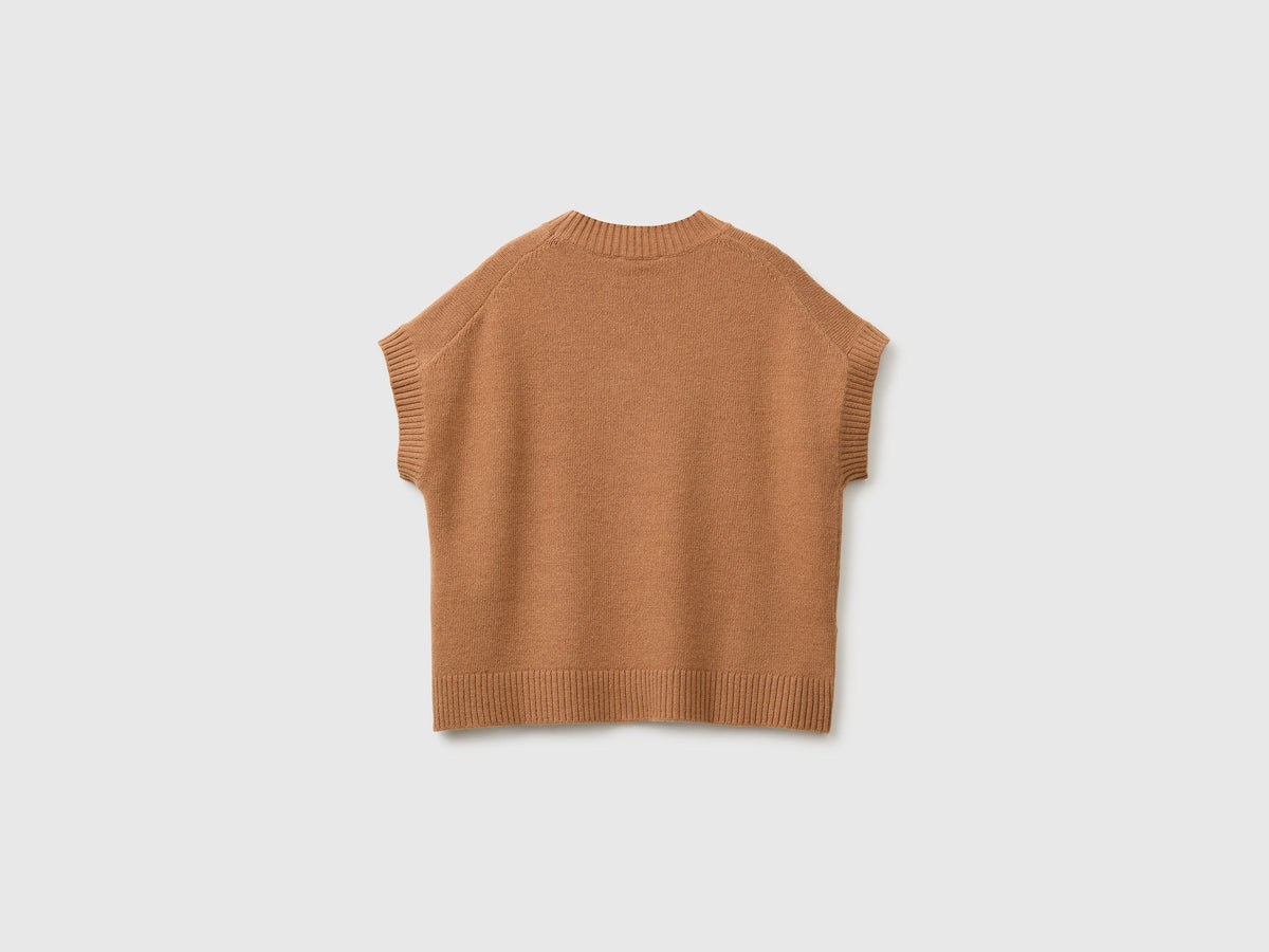 Gilet in maglia di misto lana