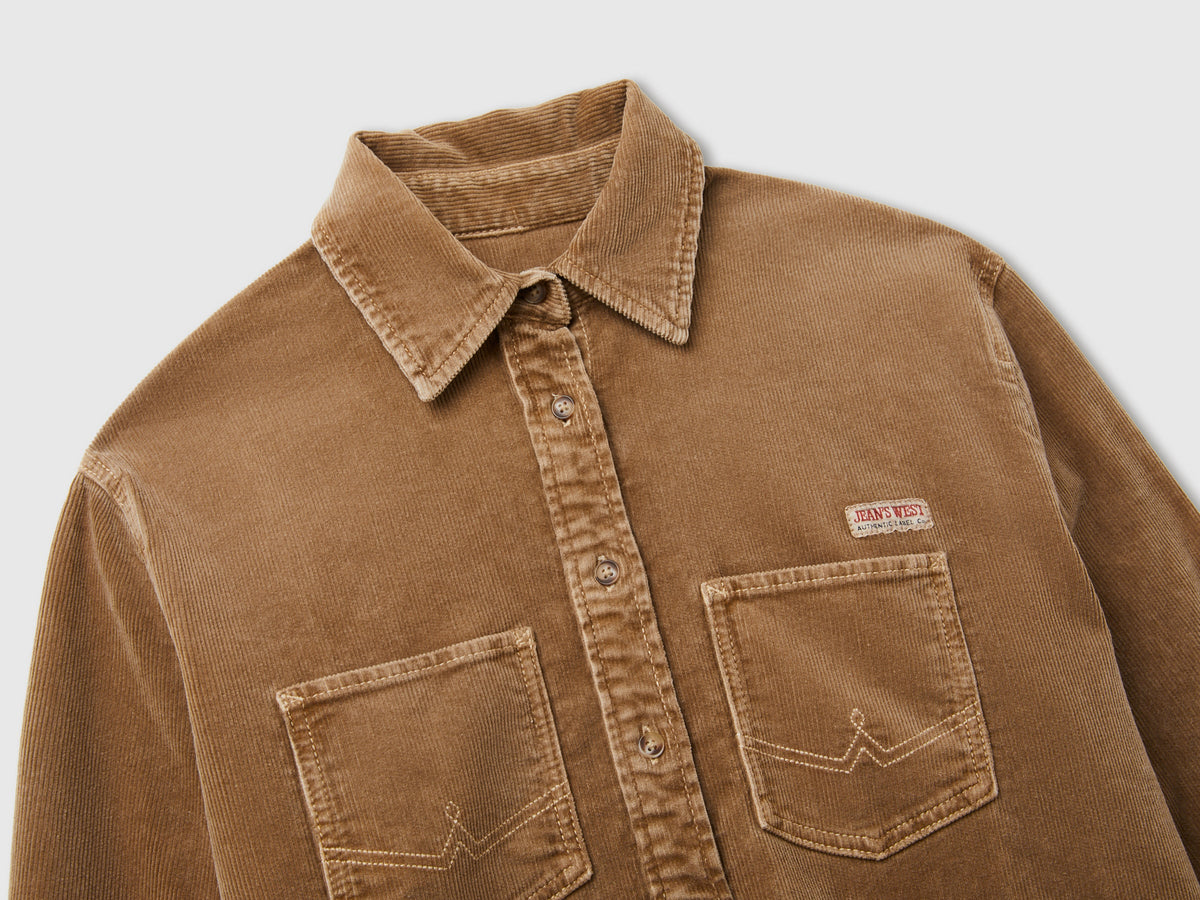 Camicia in velluto a costine lavaggio vintage