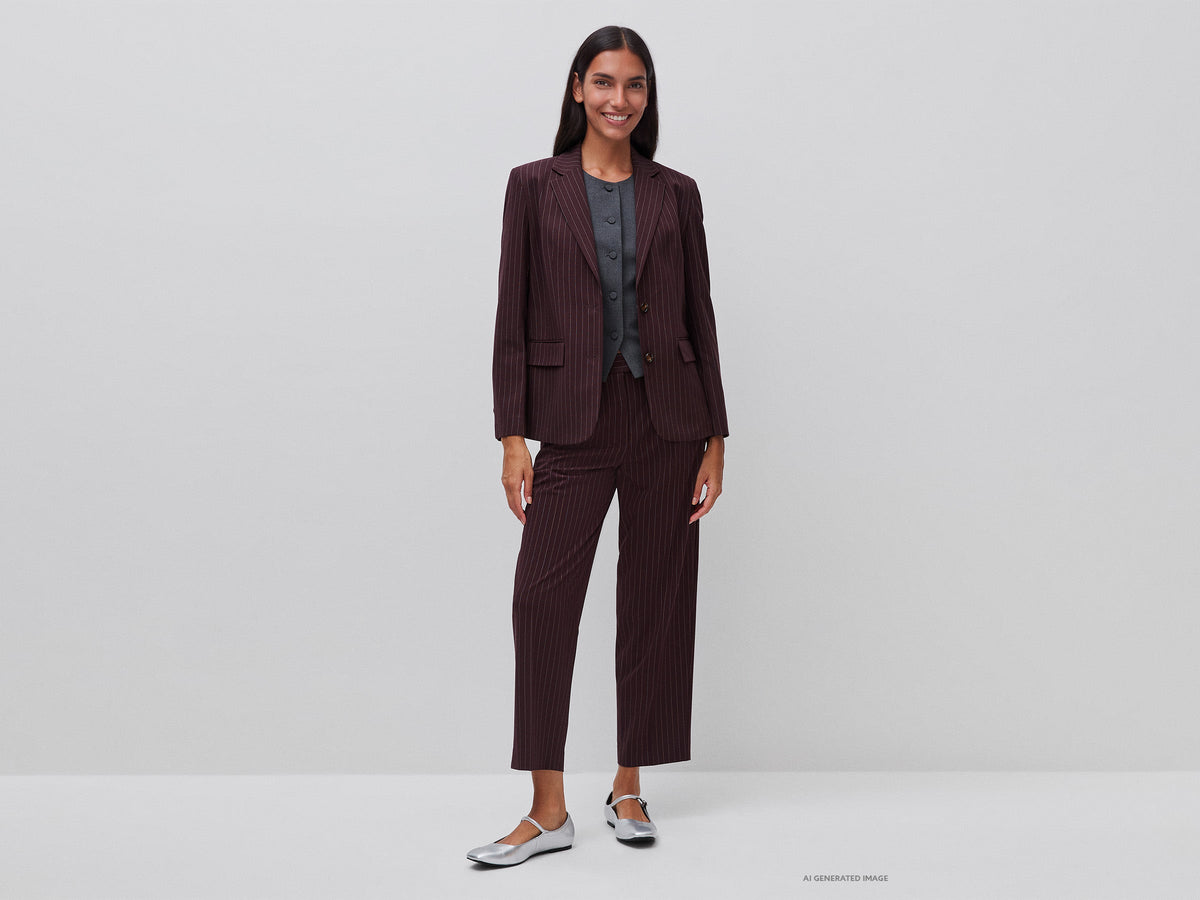 Blazer gessato comfort fit