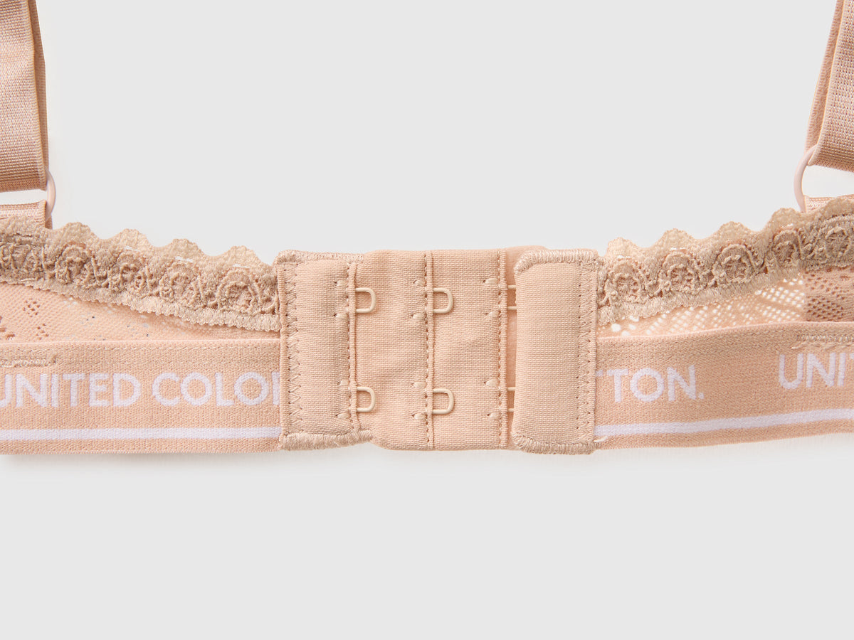 Reggiseno imbottito con coppe a costine