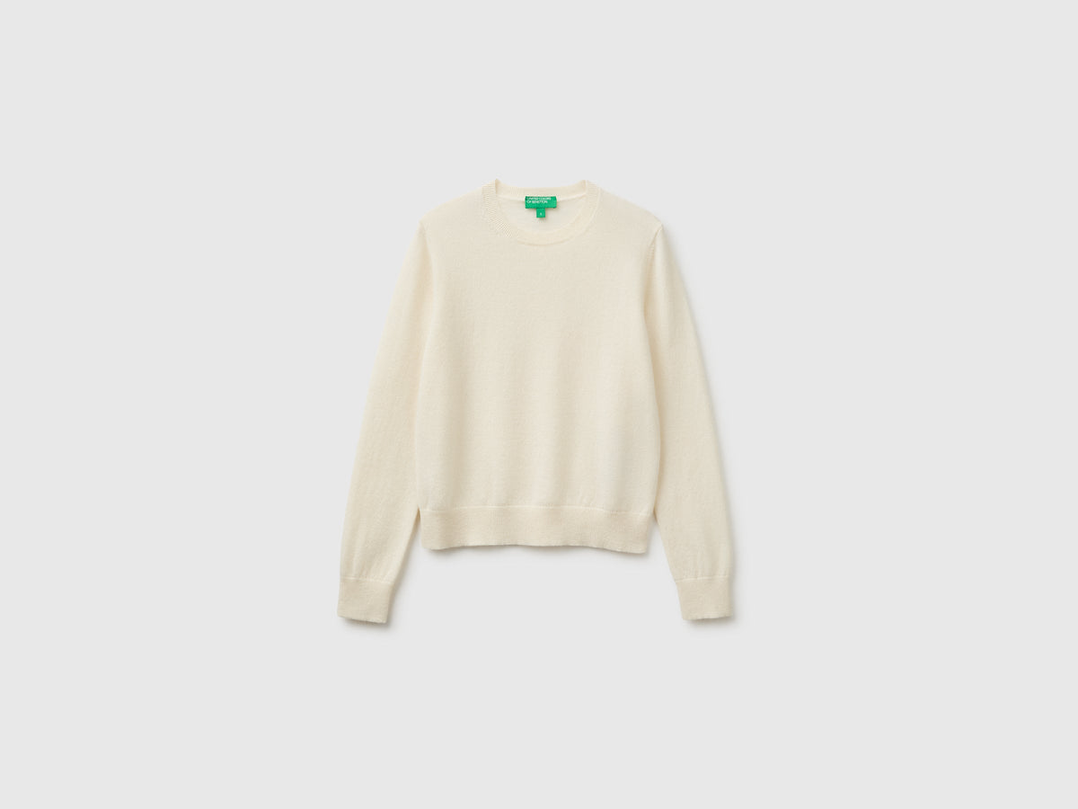 Maglioncino panna in puro cashmere