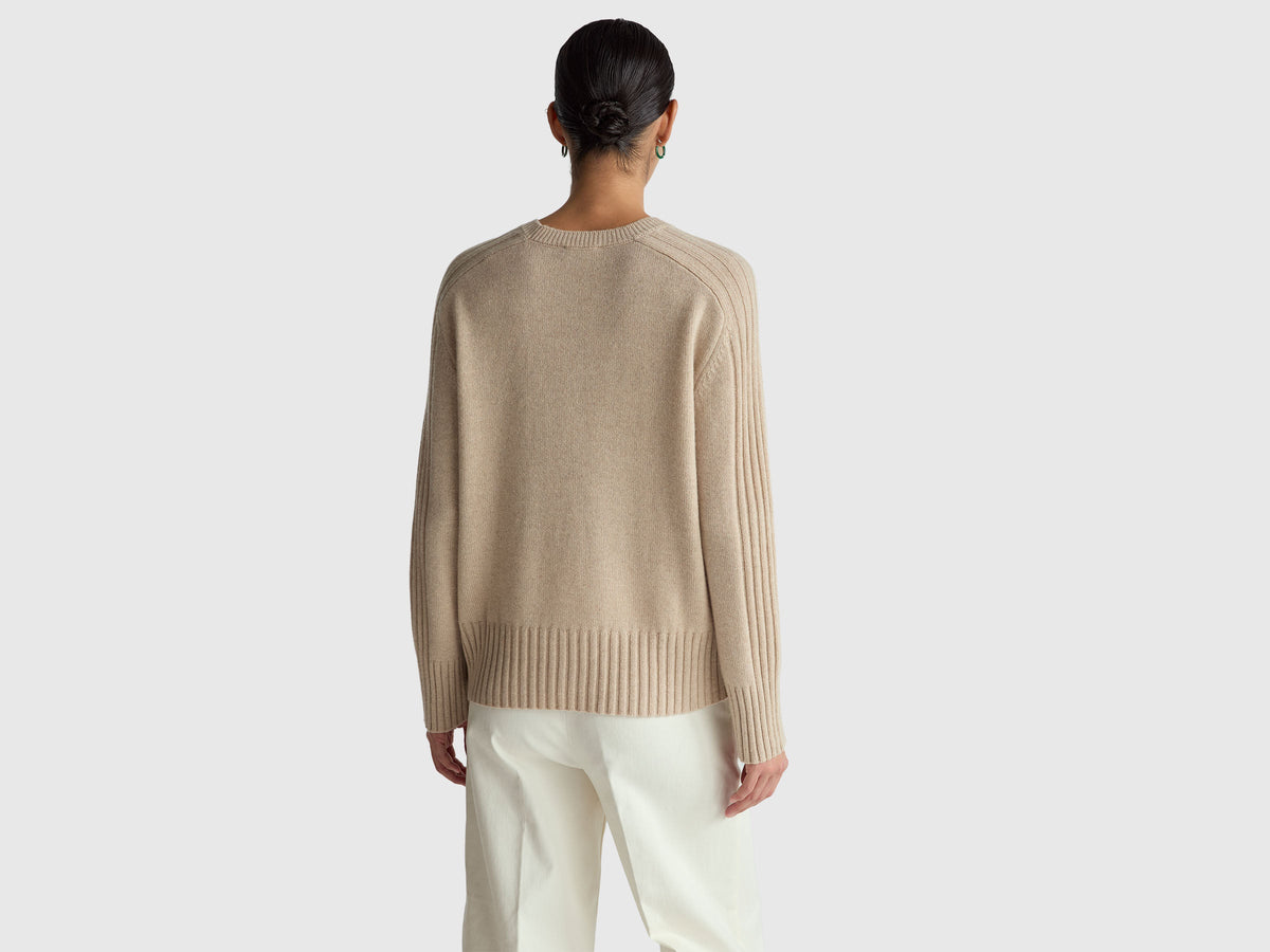 Maglia ampia in puro cashmere