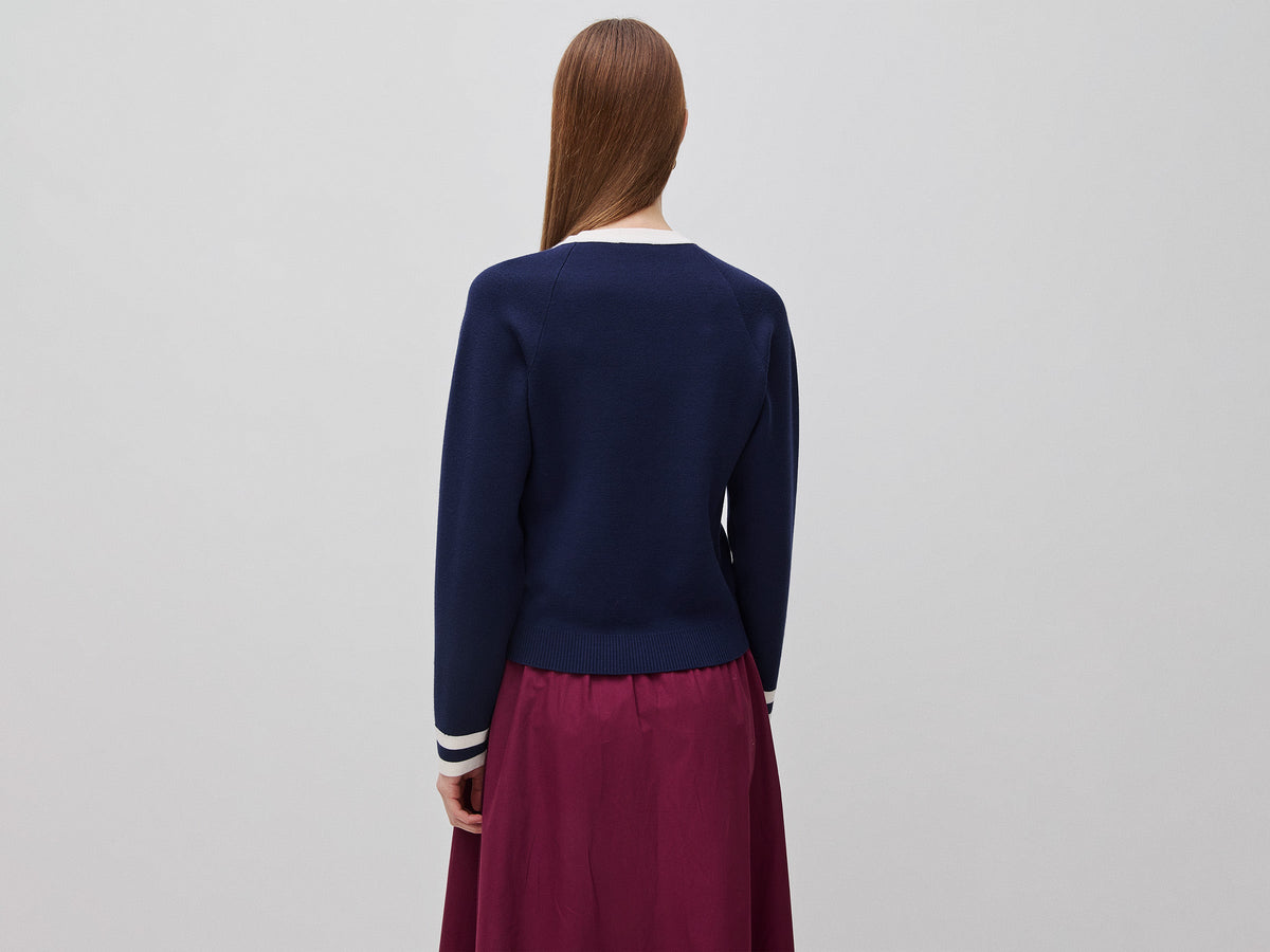 Maglia scollo a V boxy fit