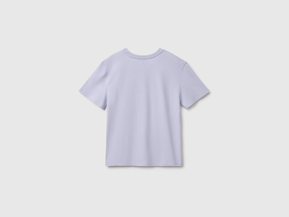 T-shirt con stampa glitter