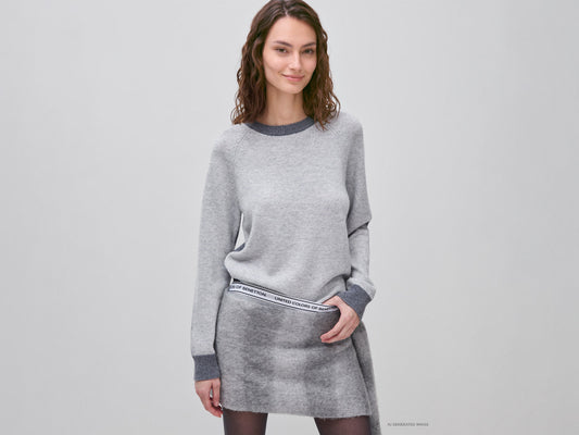 Maglia color block 100% lana