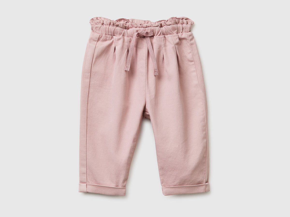 Pantaloni con mini rouches