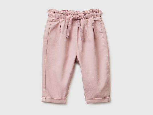 Pantaloni con mini rouches