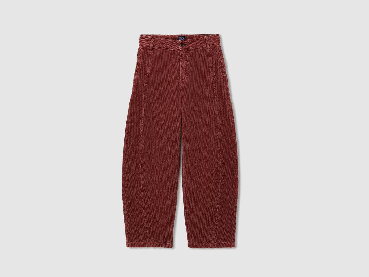 Pantaloni barrel fit in velluto lavaggio vintage