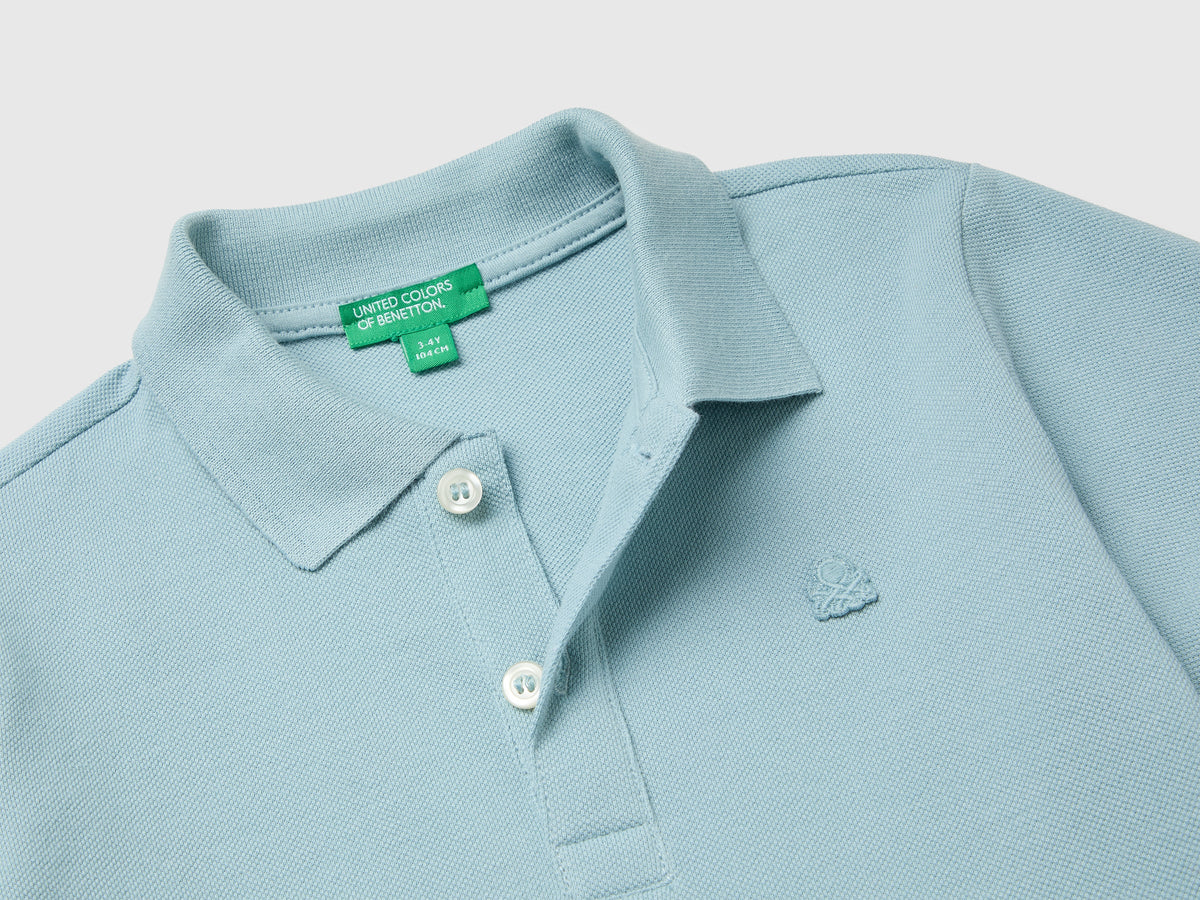 Polo 100% cotone bio a manica lunga