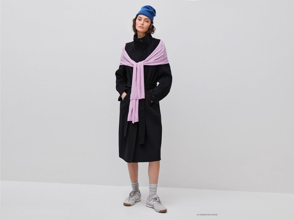 Cappotto lungo in lana e cashmere