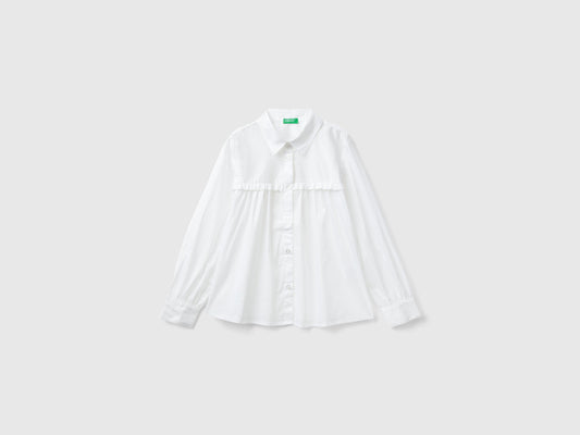 Camicia con rouches sul carré