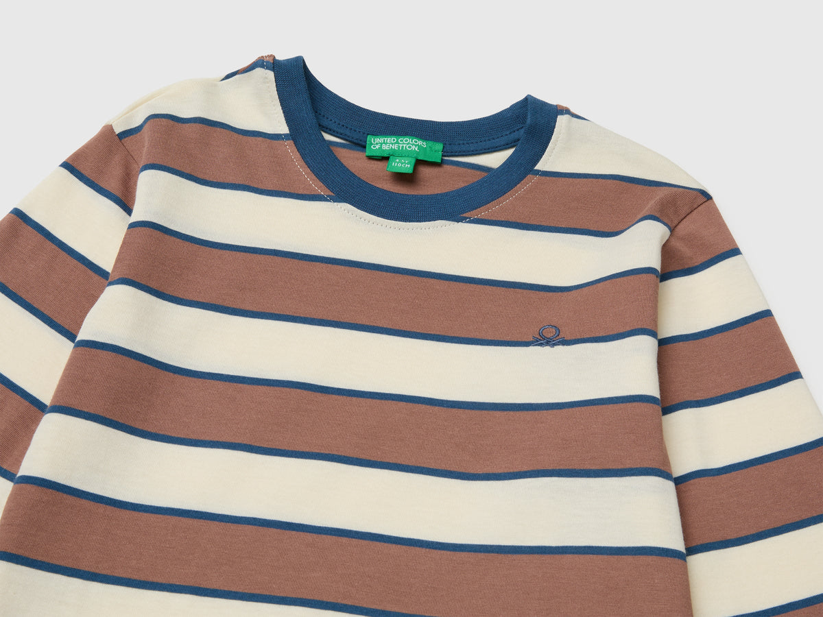 T-shirt a righe in cotone bio