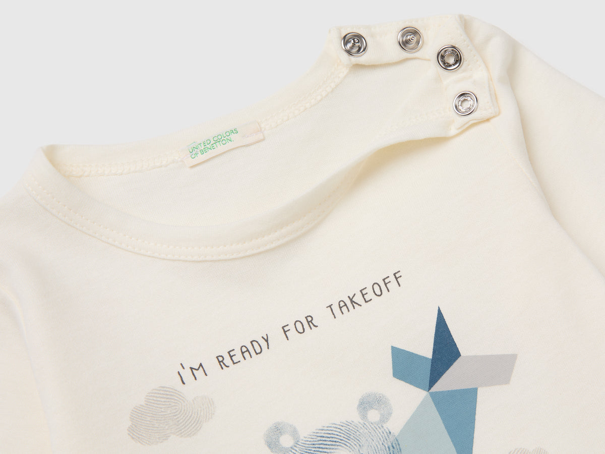 T-shirt con stampa in cotone bio