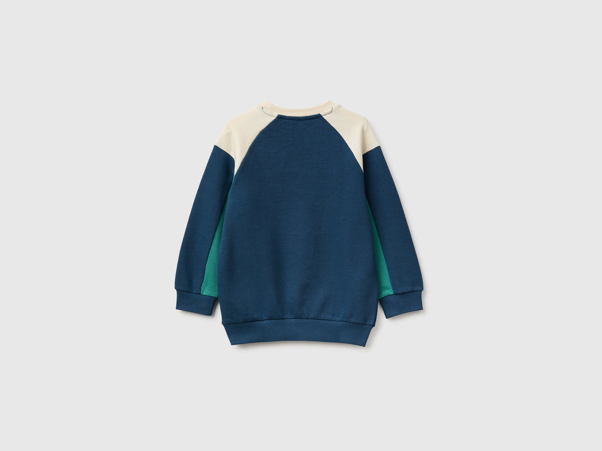 Felpa chiusa color block