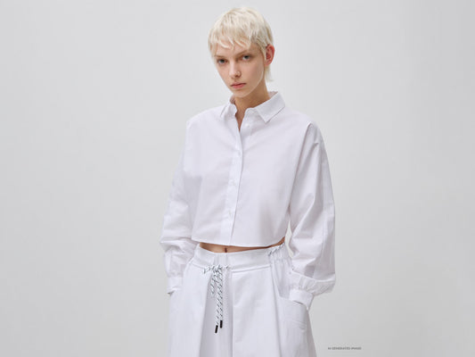 Camicia cropped fit