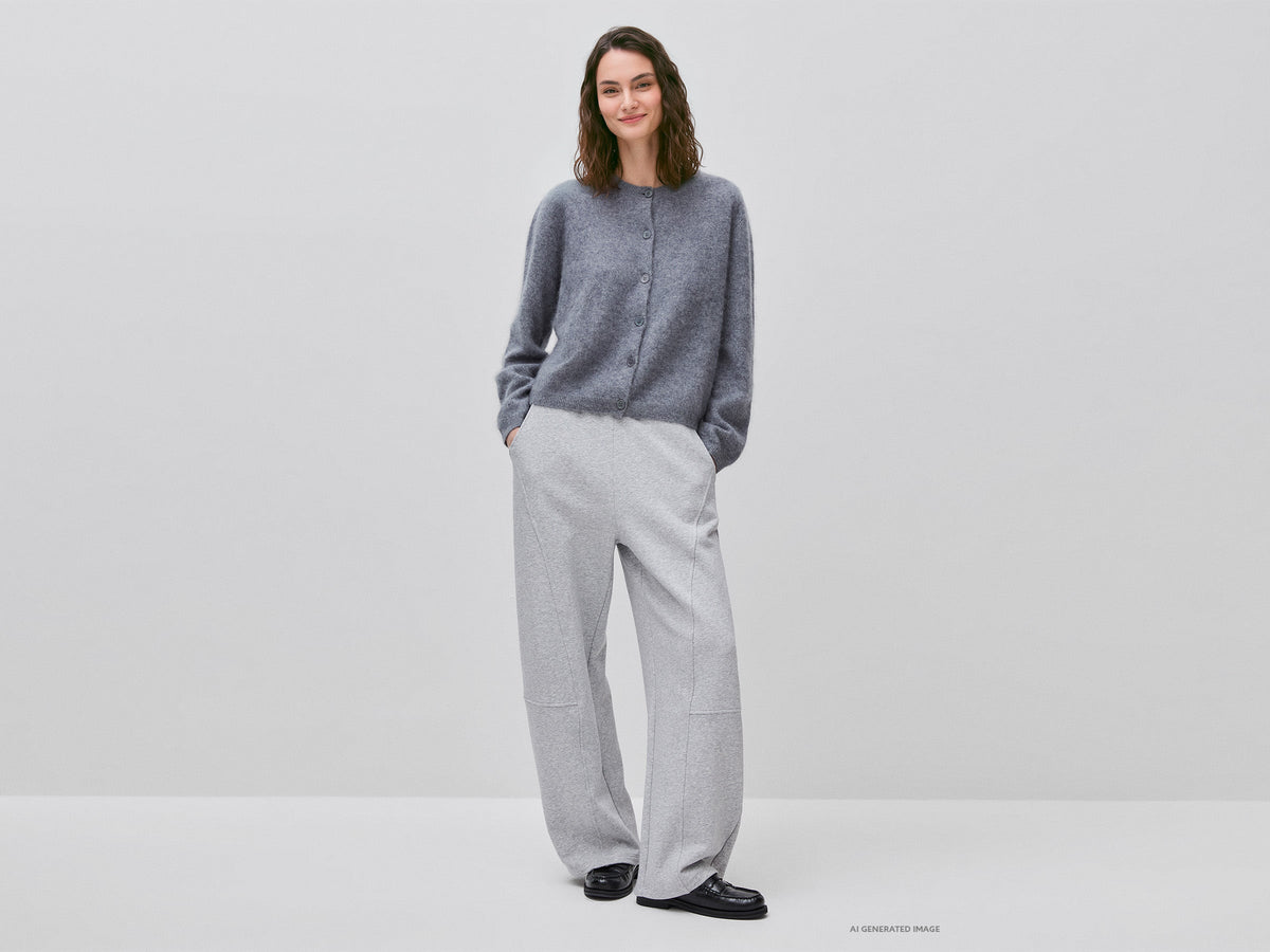Cardigan in lana, cashmere e seta