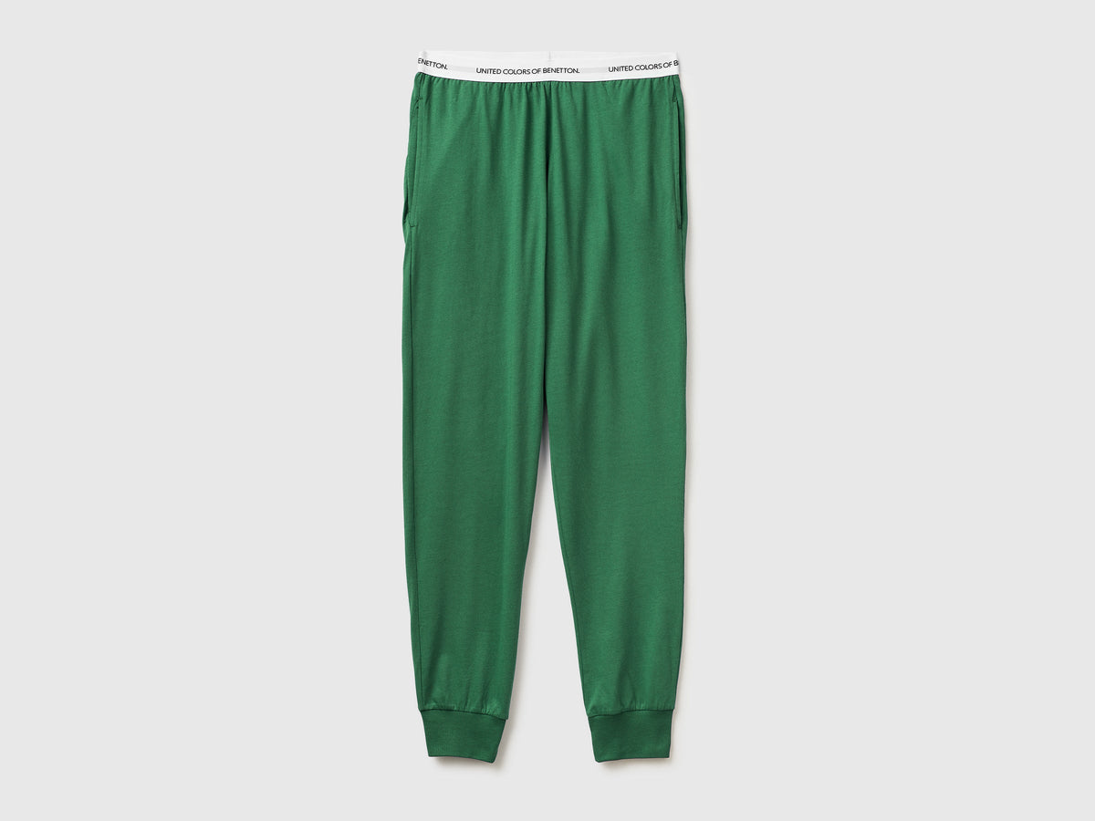 Pantaloni con elastico logato