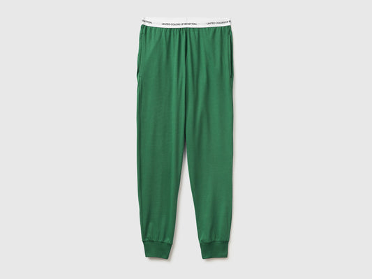 Pantaloni con elastico logato
