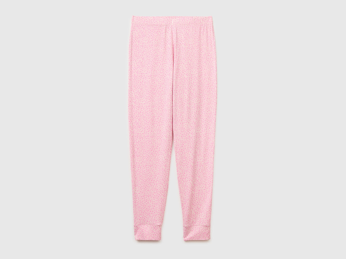 Pantaloni con stampa floreale