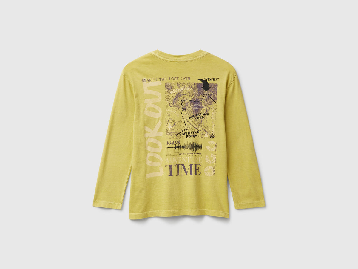 T-shirt con stampa slogan