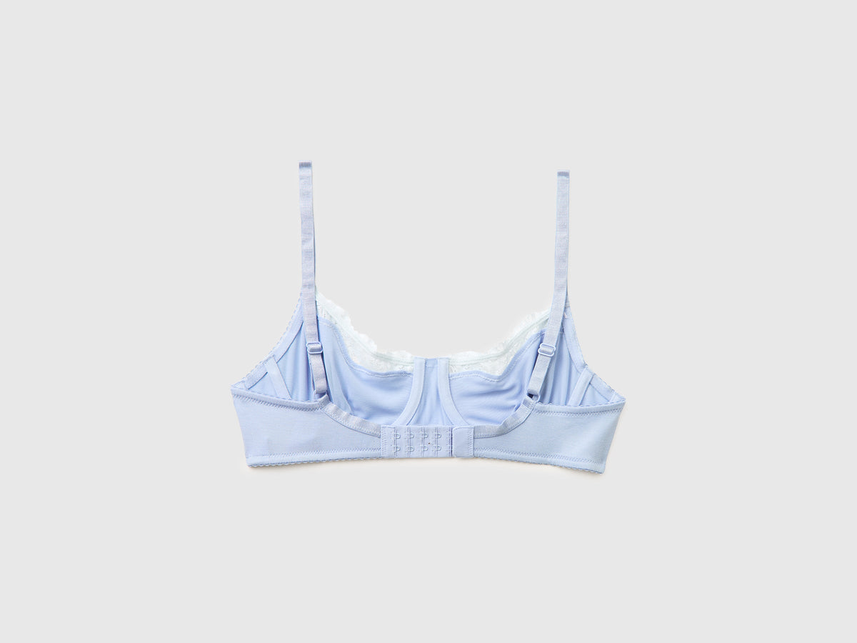Reggiseno in misto seta con pizzo
