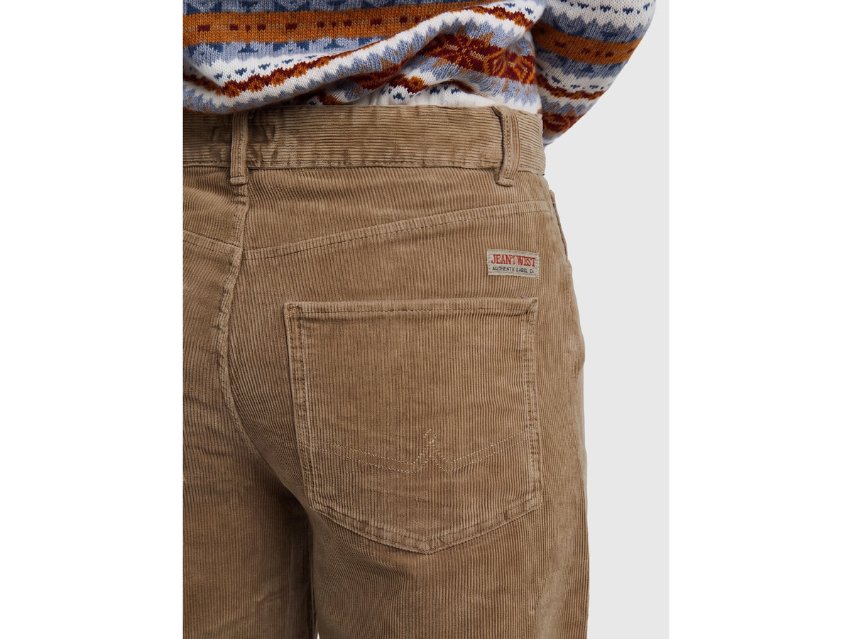 Pantaloni wide fit in velluto a costine lavaggio vintage