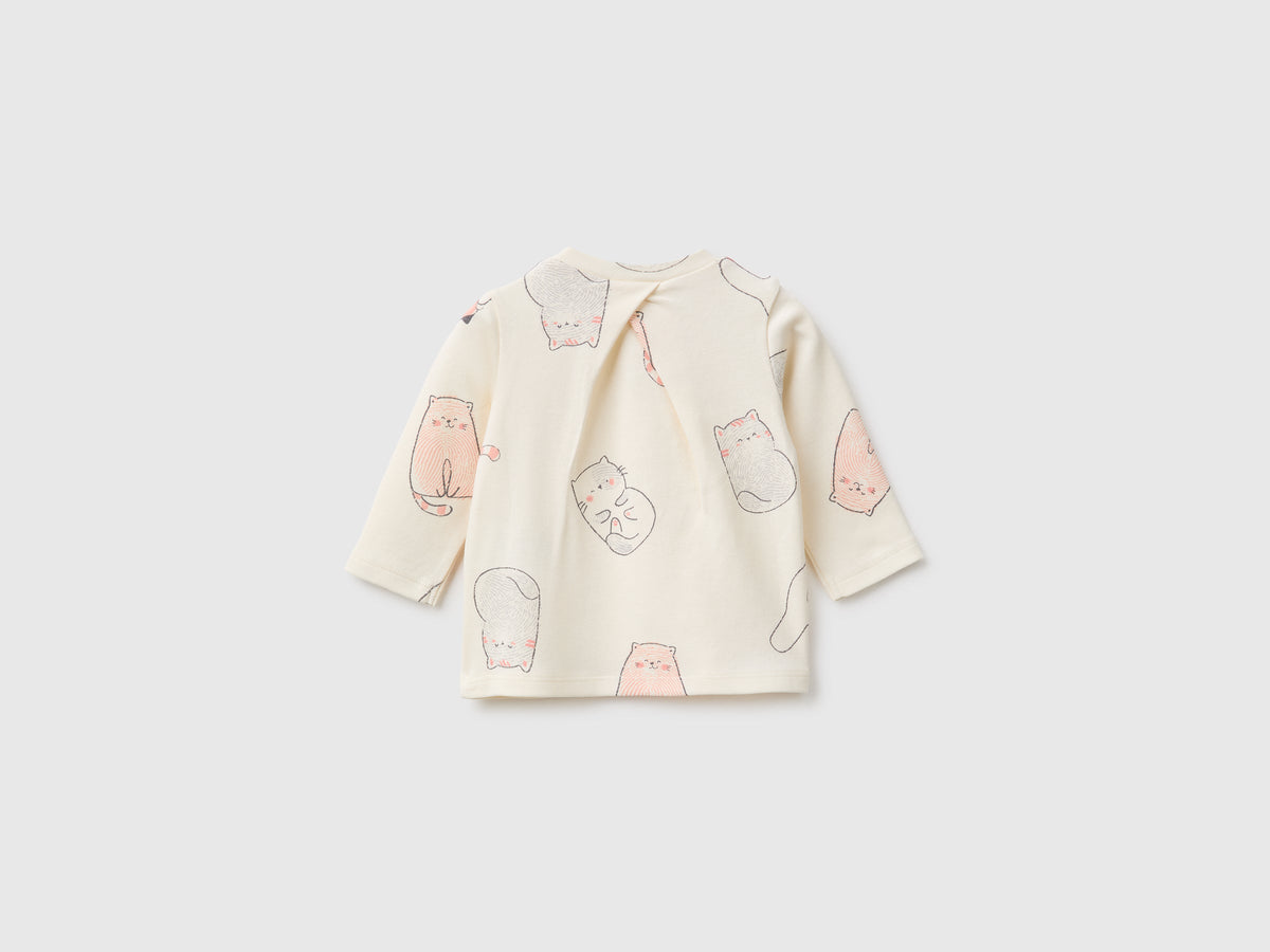 T-shirt con stampa gattini