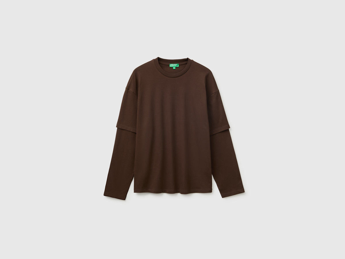 T-shirt con doppia manica 100% cotone