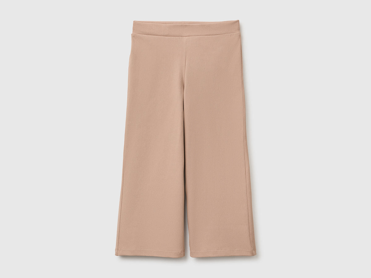 Pantaloni ampi in cotone stretch