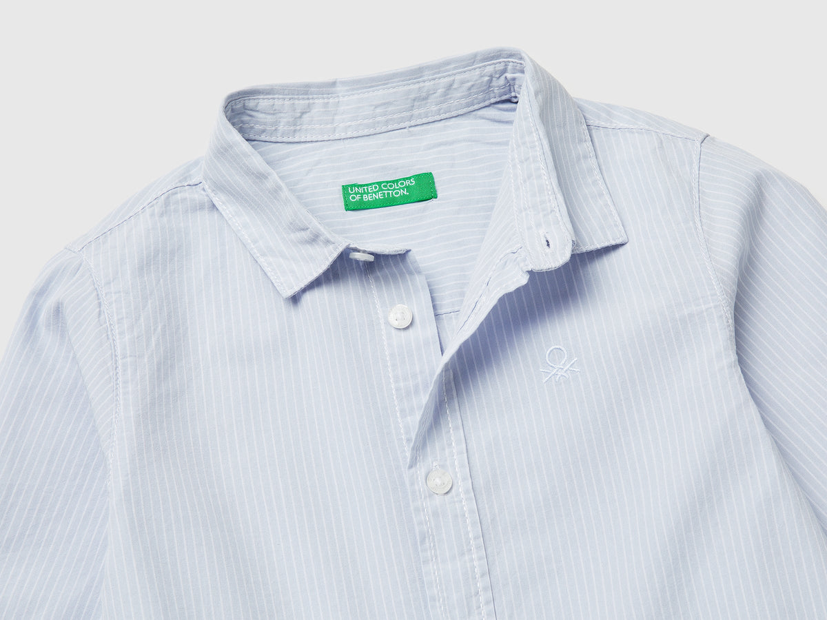 Camicia a righe in puro cotone