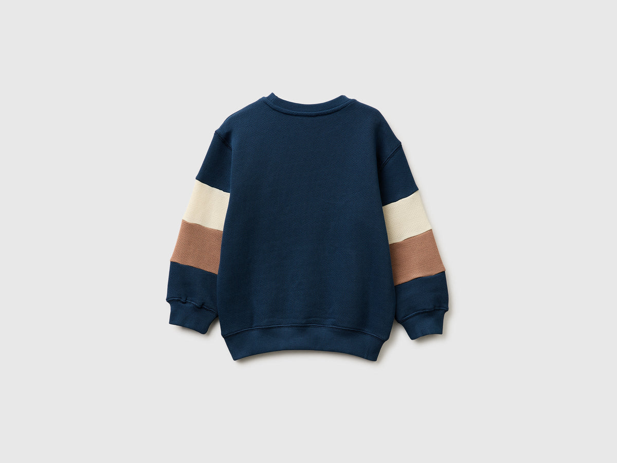 Felpa chiusa color block