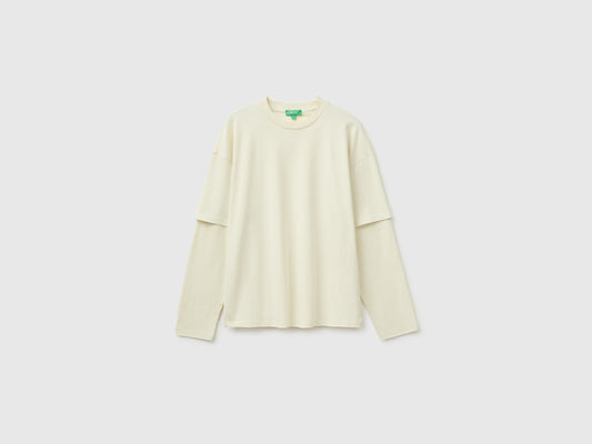 T-shirt con doppia manica 100% cotone