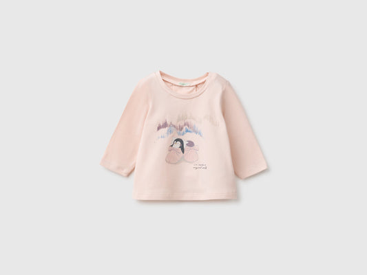 T-shirt con stampa glitterata