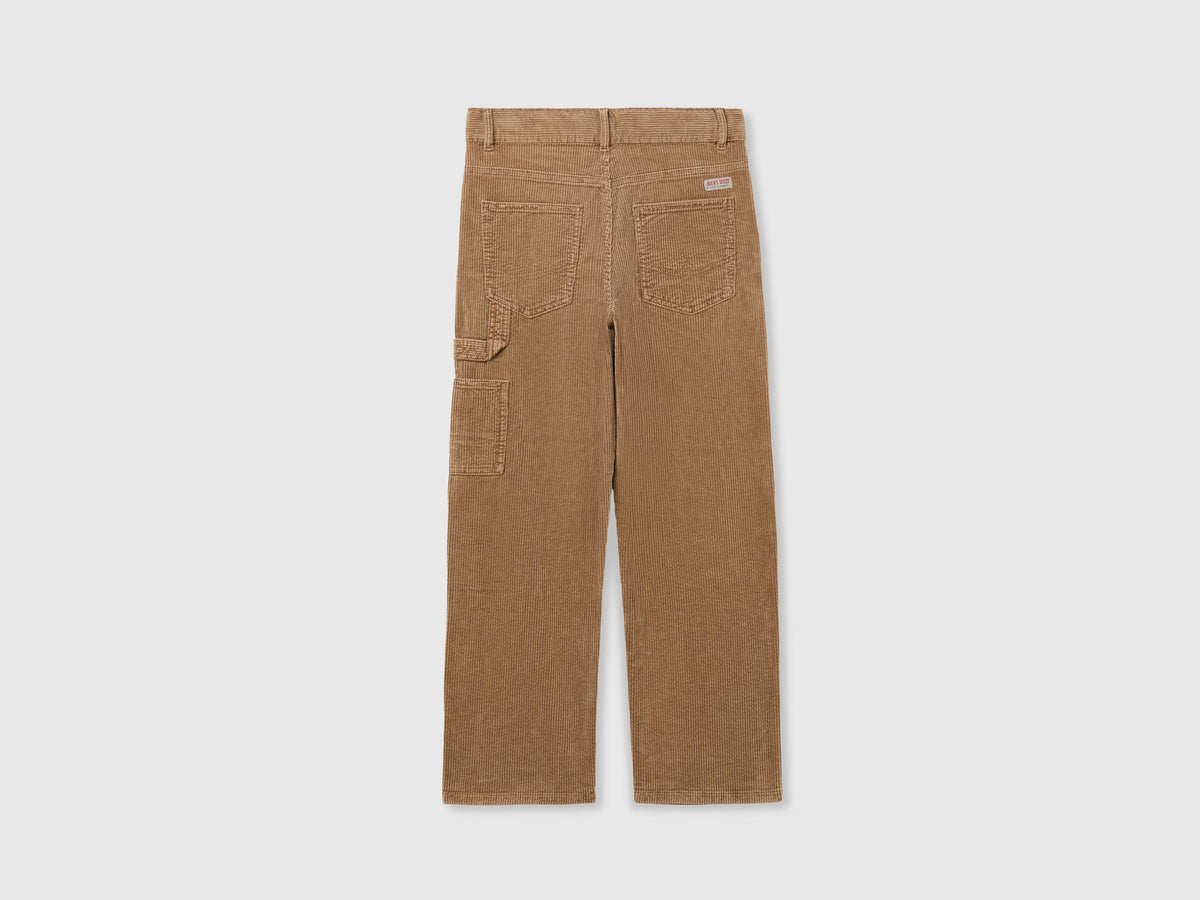 Pantaloni stile carpenter in velluto a costine