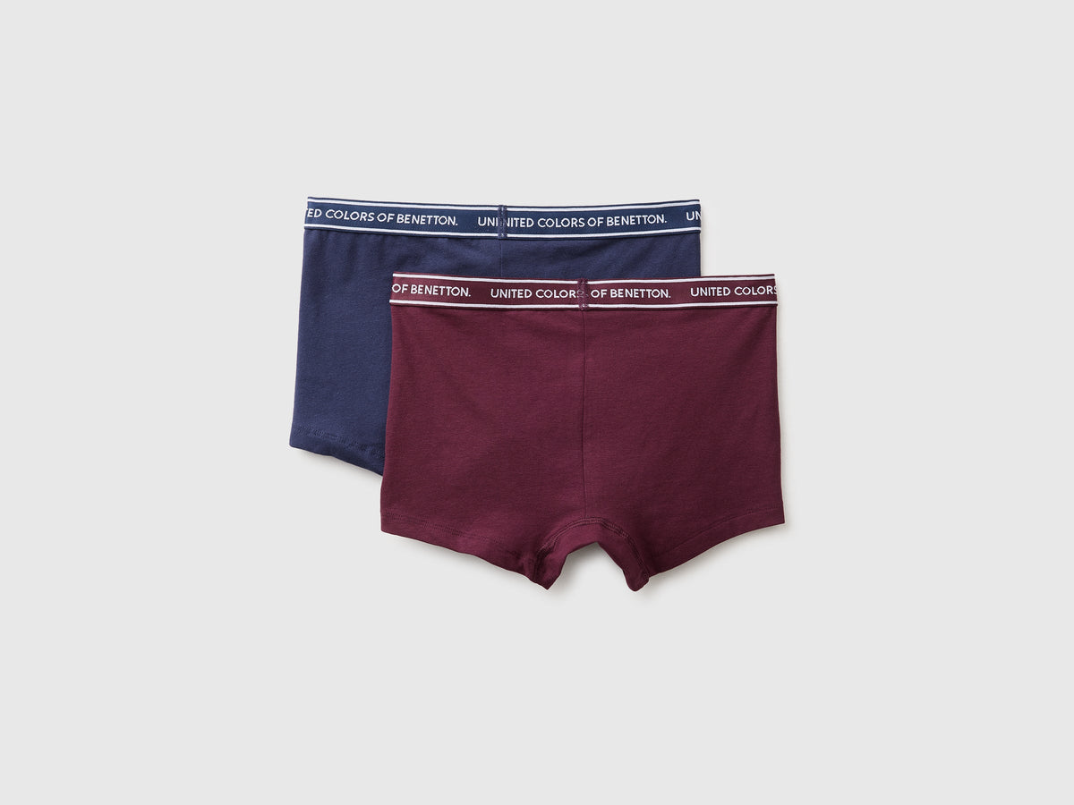 Set di due boxer con elastico logato