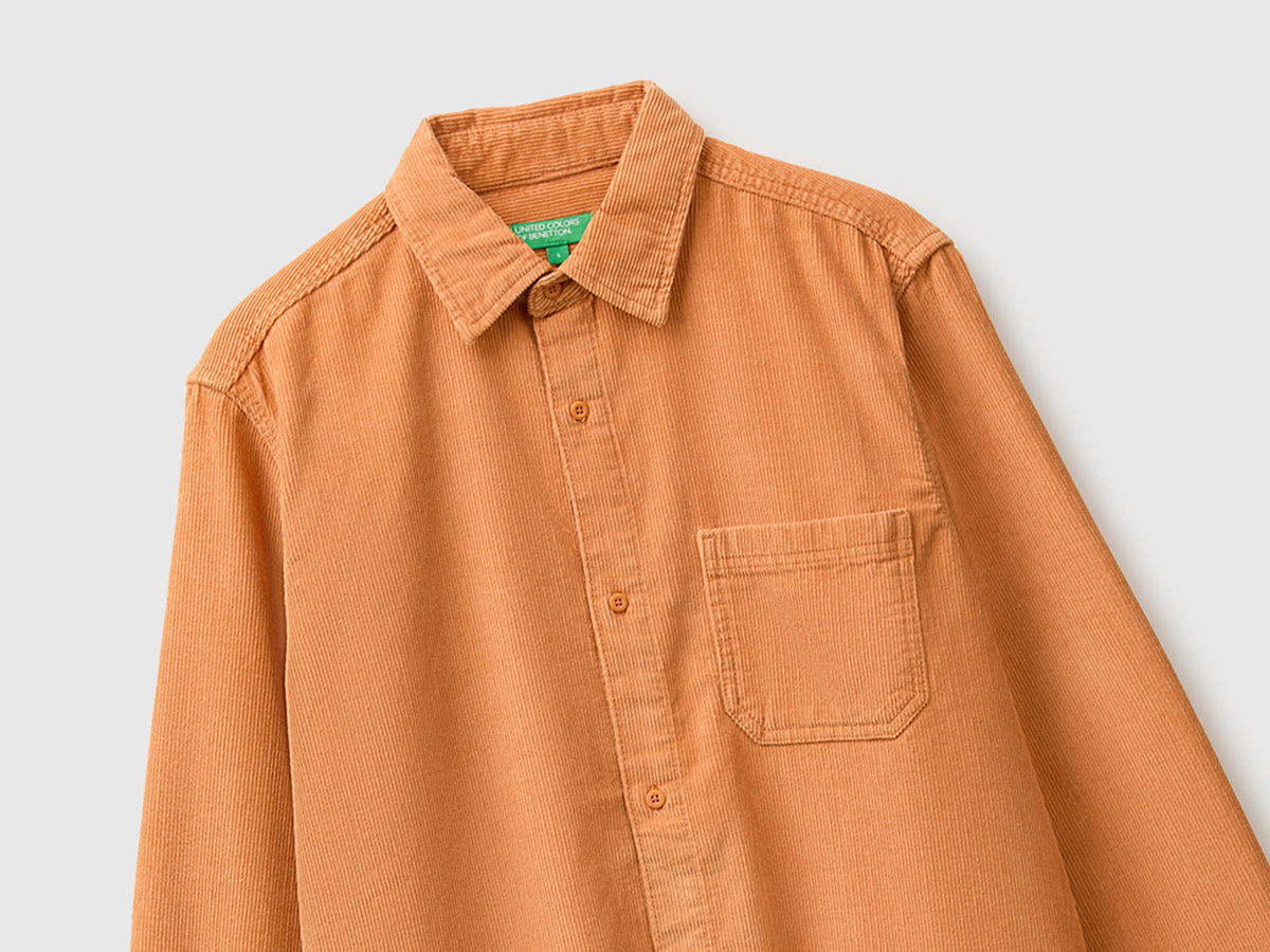 Camicia regular fit in velluto