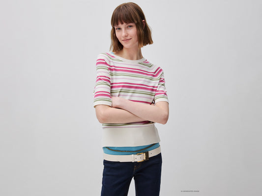 Maglia manica corta a righe