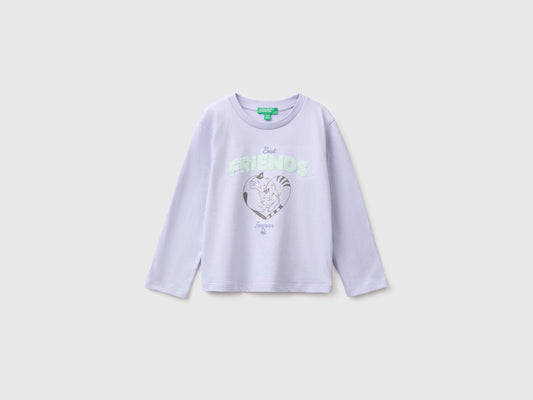 T-shirt con ricamo in cotone bio