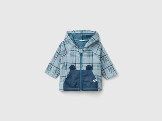Felpa jacquard con cappuccio