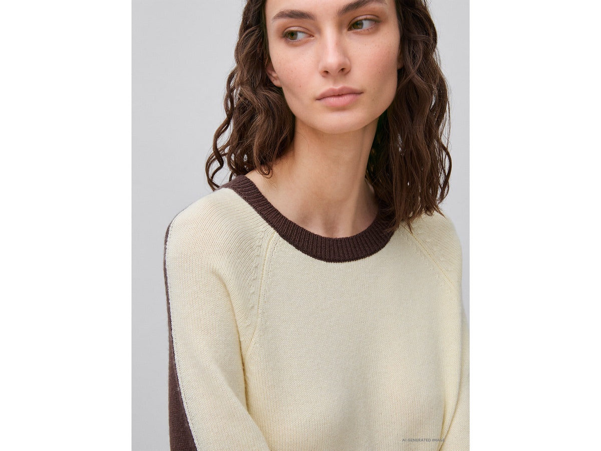 Maglia color block 100% lana