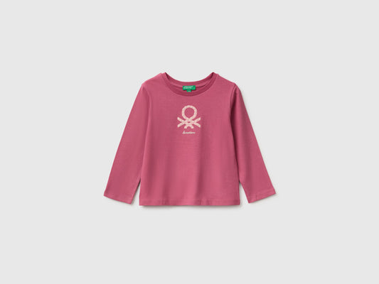 T-shirt con stampa effetto rigonfio