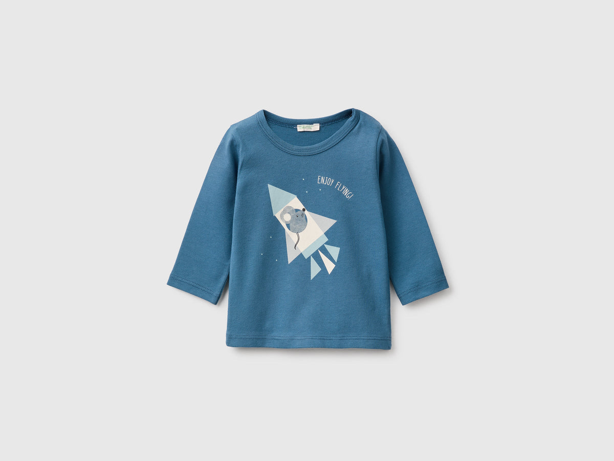 T-shirt con stampa in cotone bio