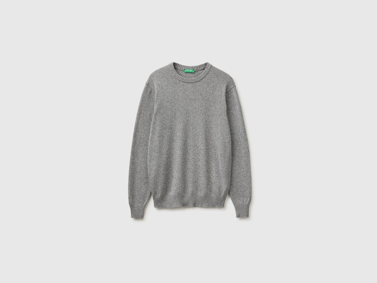 Maglia girocollo in misto lana e cashmere