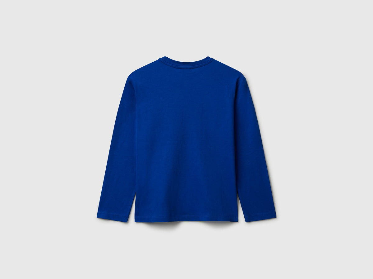 T-shirt manica lunga in cotone