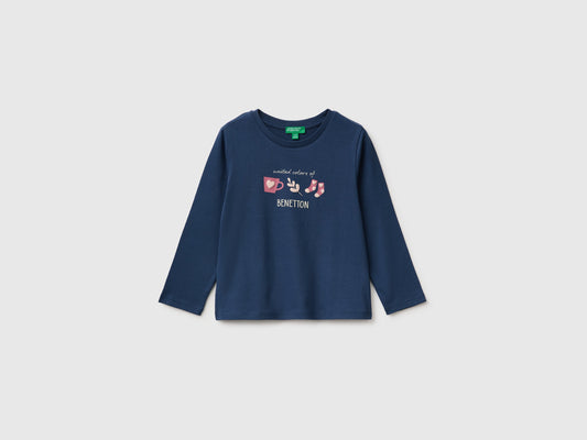 T-shirt con stampa effetto rigonfio