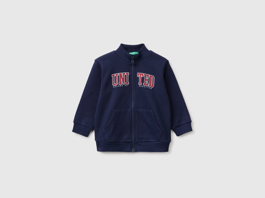 Felpa in cotone con zip