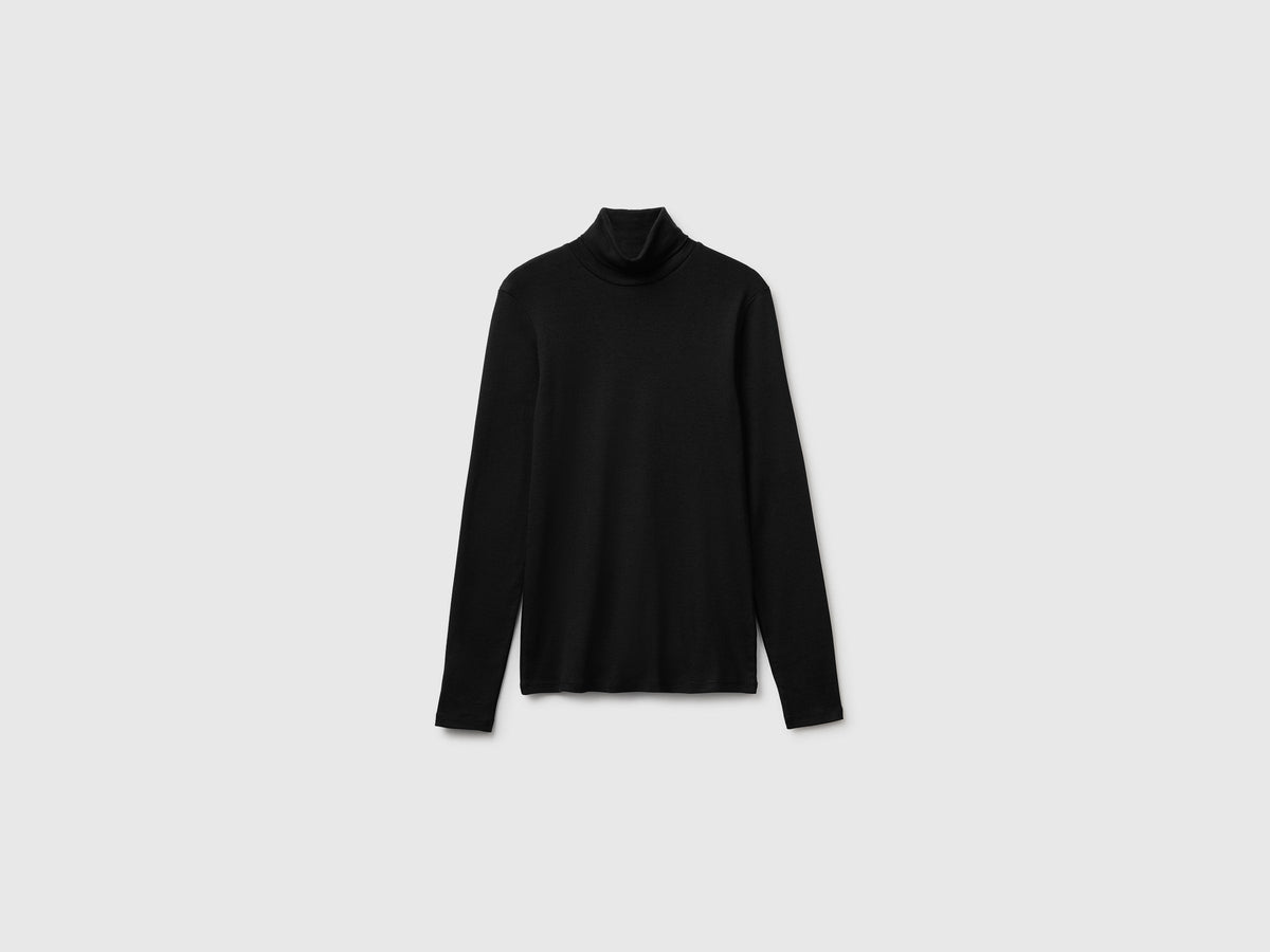 T-shirt lupetto in cotone a fibra lunga