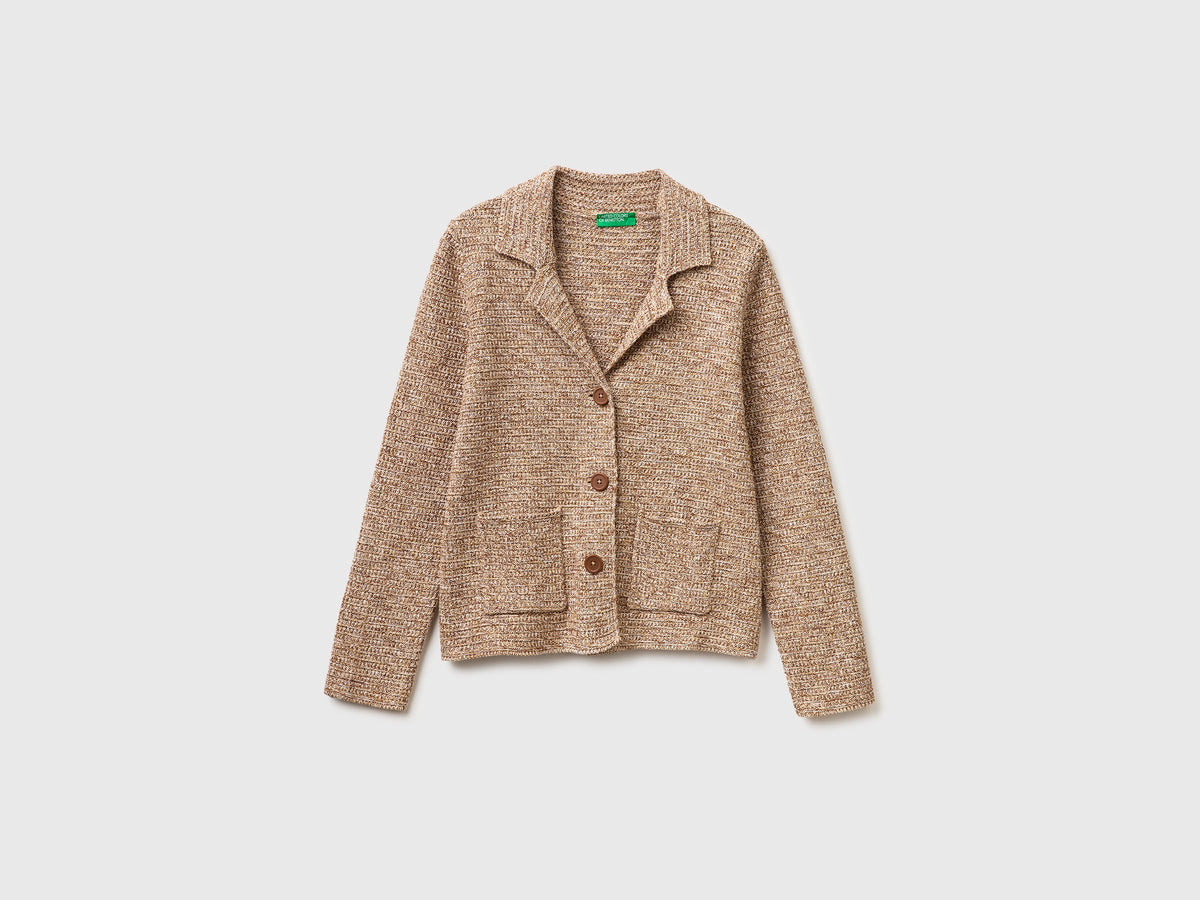 Blazer in maglia 100% cotone