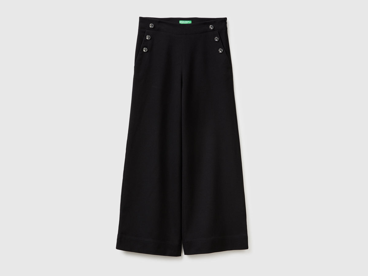 Pantaloni a vita alta con bottoni